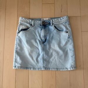 Cotton On Light Wash Denim Mini Skirt